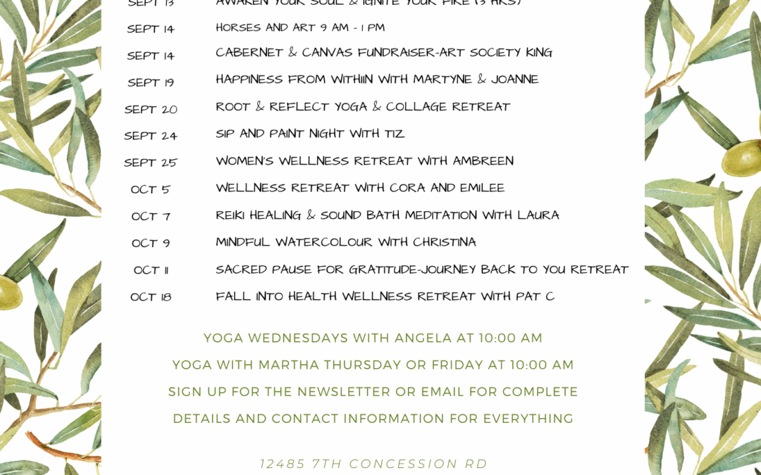 Events Schedule – 2025