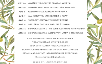 Events Schedule – 2026