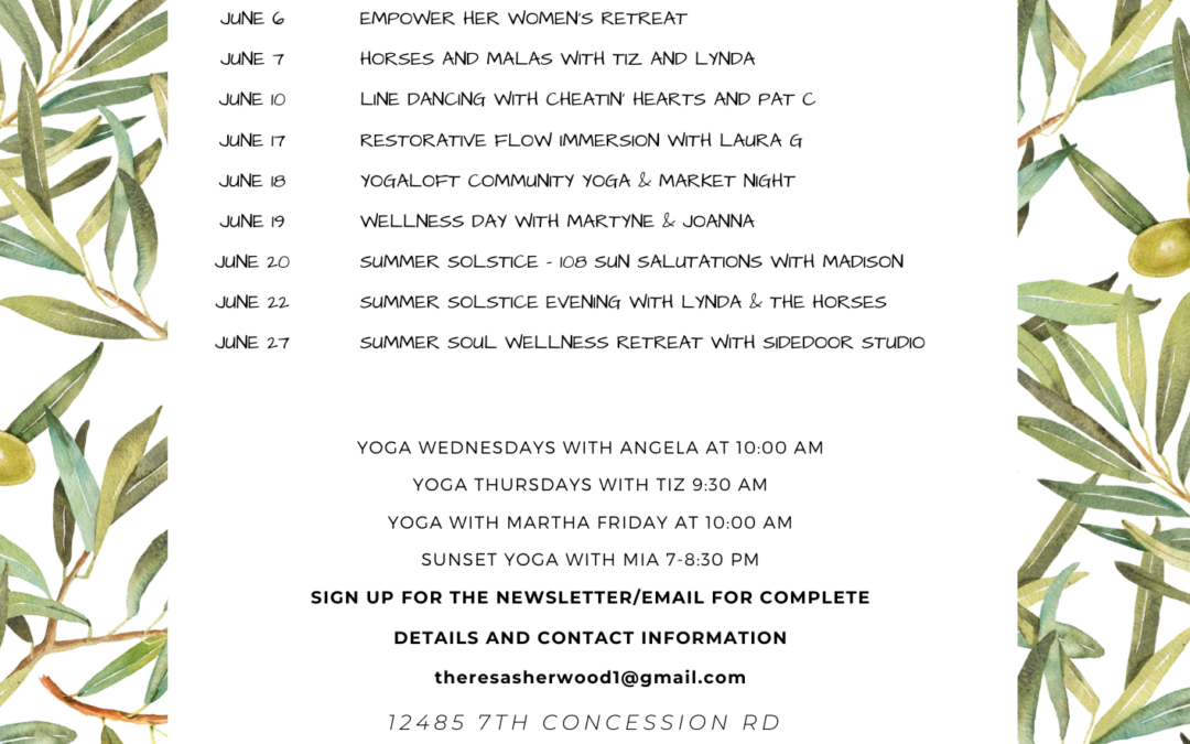 Events Schedule – 2026